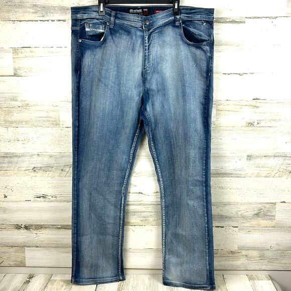 Ecko Unltd Men’s 42 Athletic Fit Light Wash Y2K Skater Grunge Denim Jeans NEW - Picture 1 of 8